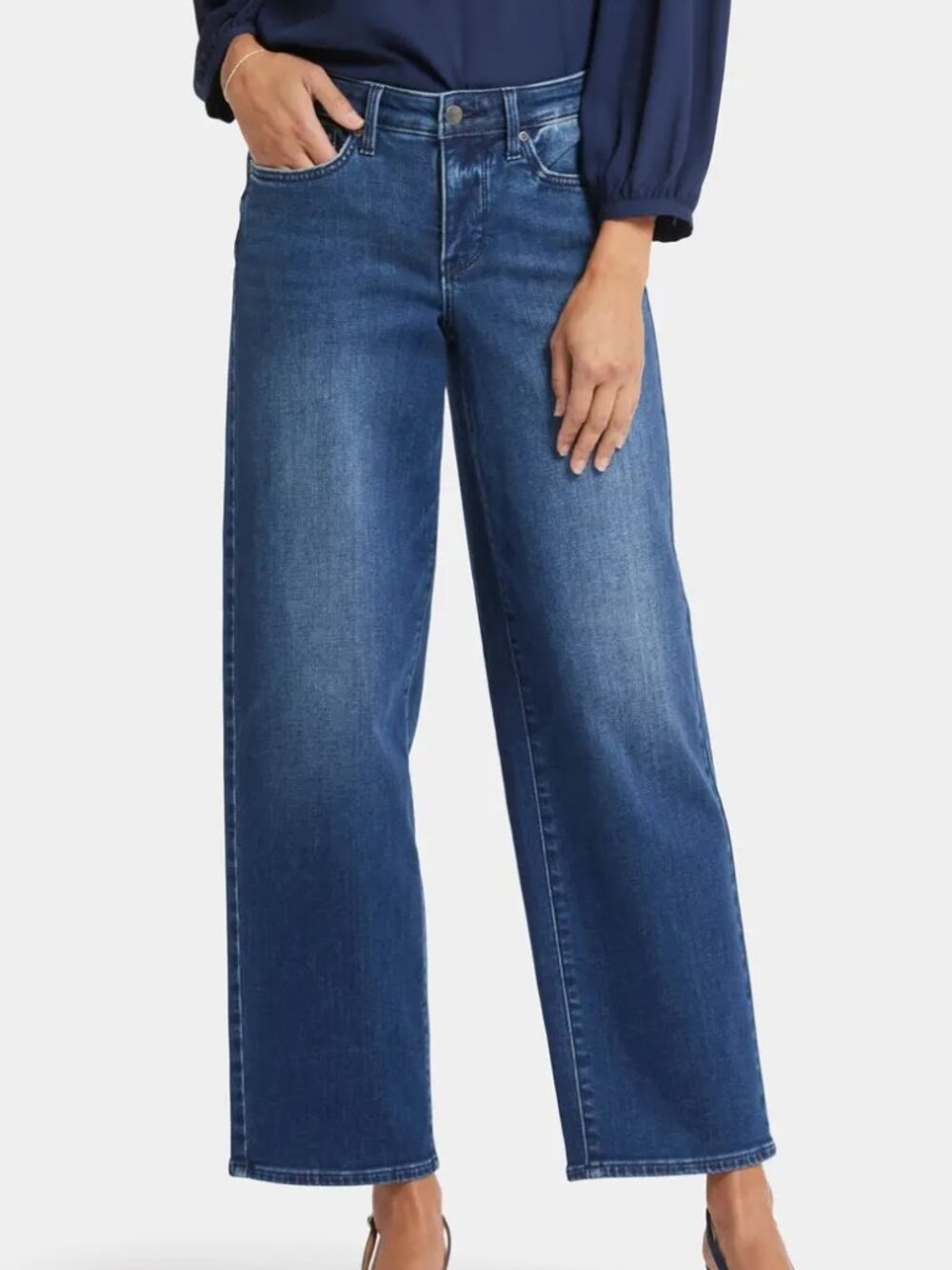 NYDJ Jemma High Waist Barrel Leg Jeans in Moonlight